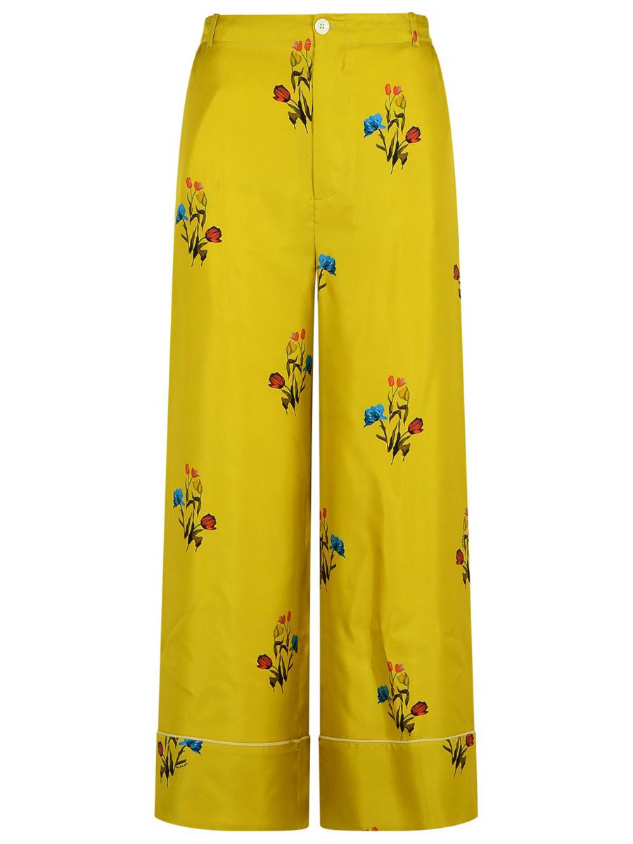 Senfgelbe Seidenhose von Marni