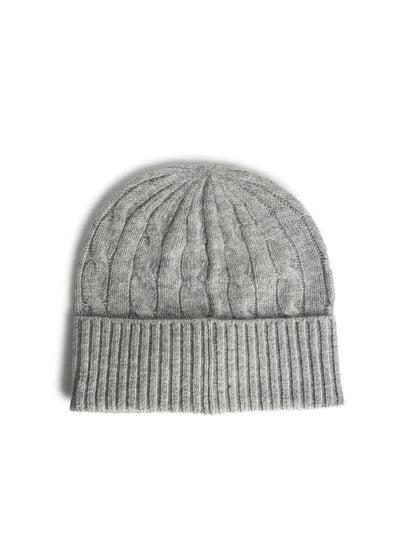 Polo Ralph Lauren – Graue Beanie aus Wollmischung