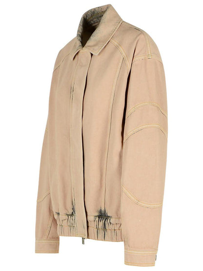 Golden Goose – Rosafarbene Bomberjacke „Nancy“ aus Baumwolle