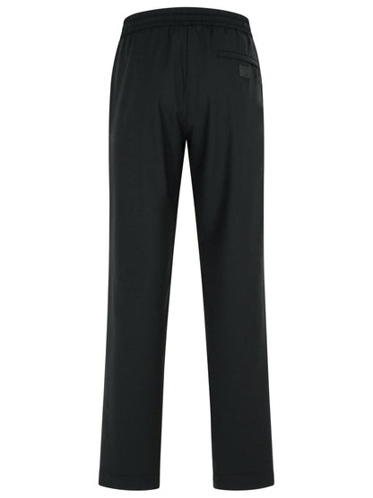 Dolce &amp; Gabbana Schwarze Hose aus Wollmischung