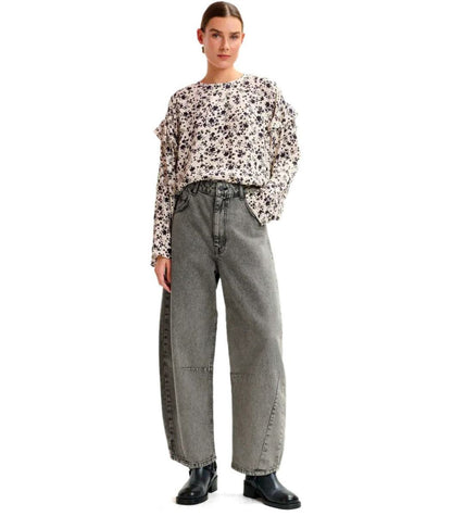 Essentiel Antwerp Beeindruckende graue Ballonjeans