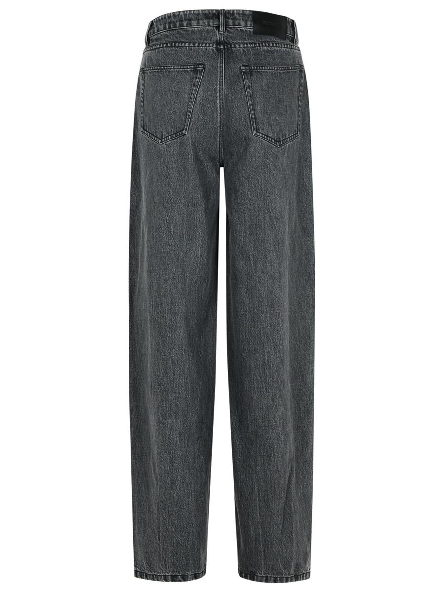 Rotate Birger Christensen – Schwarze Baumwolljeans mit Schnürsenkeln