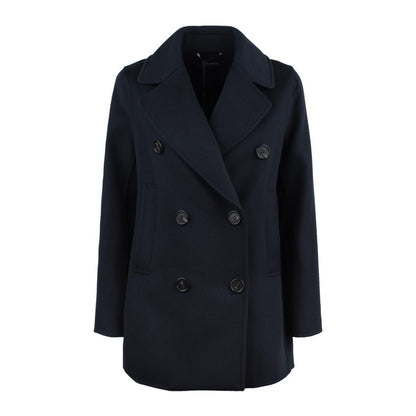 Max Mara Blauer zweireihiger Wollcaban