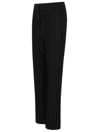 Ganni – Schwarze Hose aus Viskosemischung