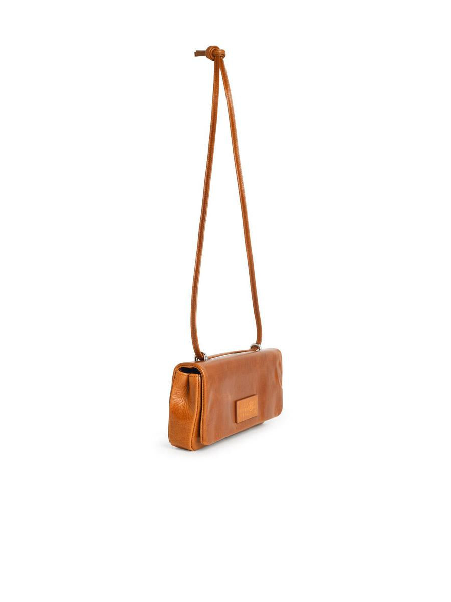 MM6 Maison Margiela Karamellfarbene Ledertasche