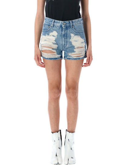 MM6 Maison Margiela – Zerrissene Jeansshorts
