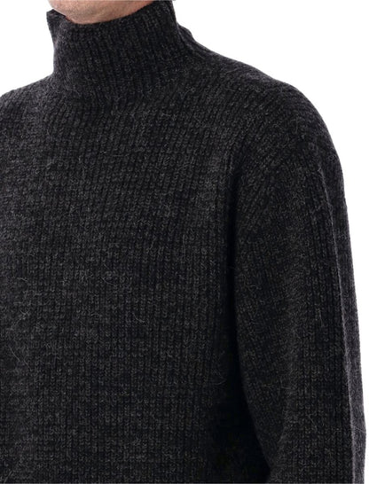 Lemaire Yak Alpaka Pullover mit hohem Kragen