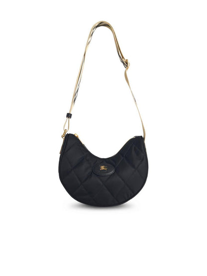 Burberry – Schwarze Stofftasche „Horsehoe“