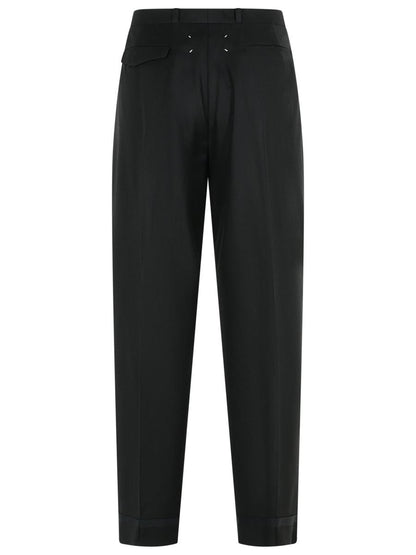Schwarze Hose aus Schurwolle von Maison Margiela