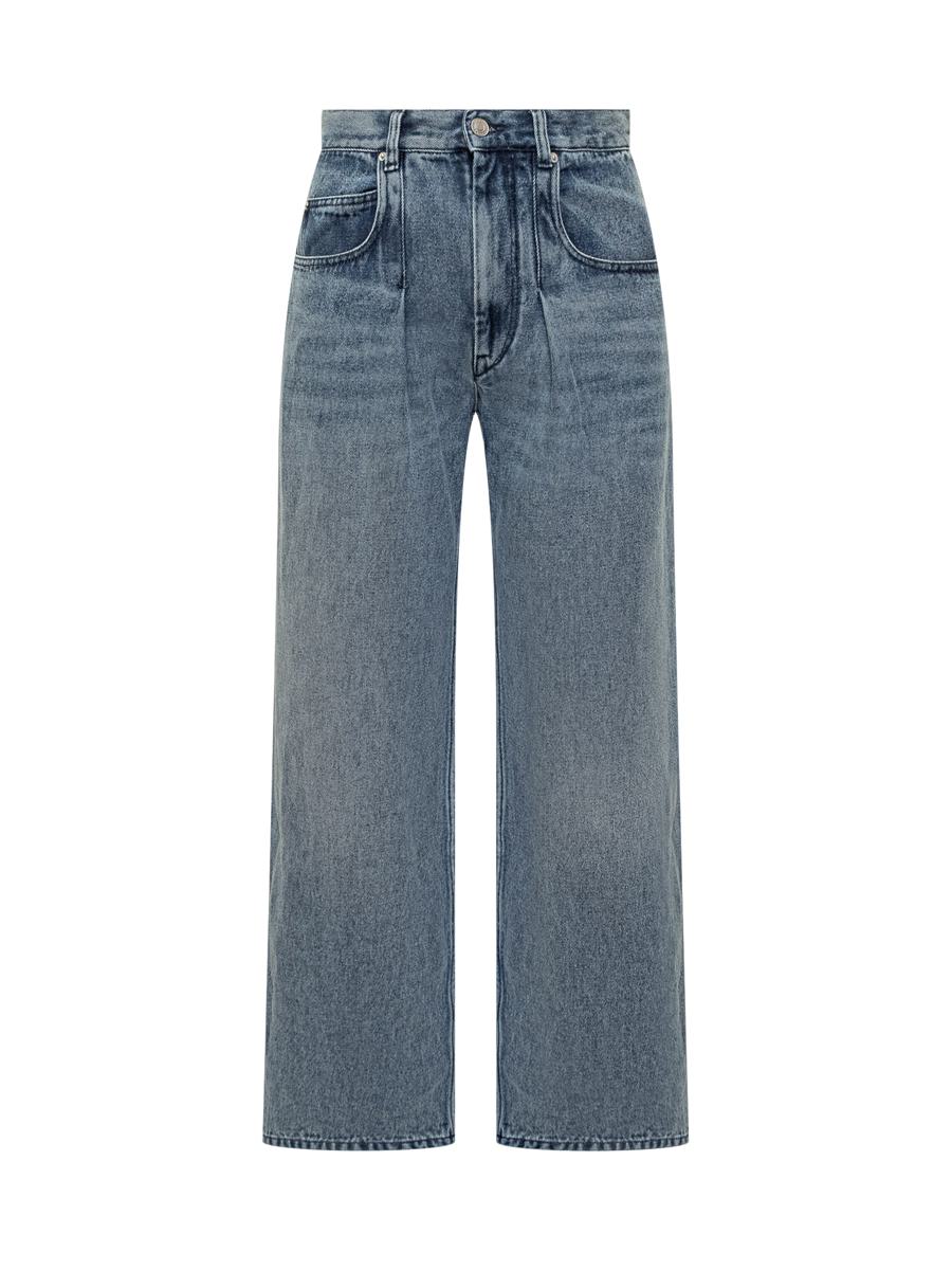Isabel Marant – Gerade geschnittene Jeans mit hoher Taille in Blau von Isabel Marant