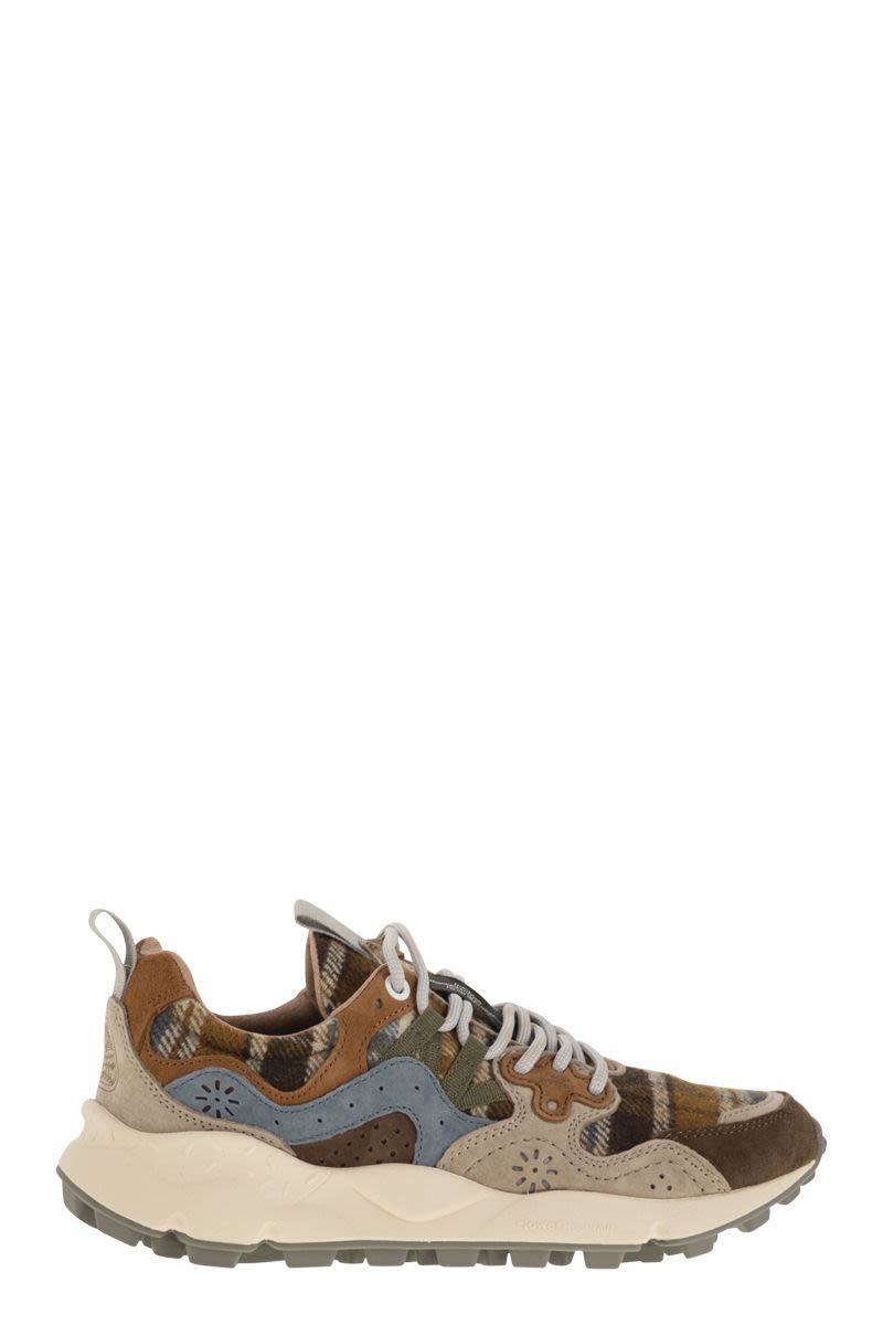 Flower Mountain Yamano 3 – Sneakers aus Wildleder und Wolle