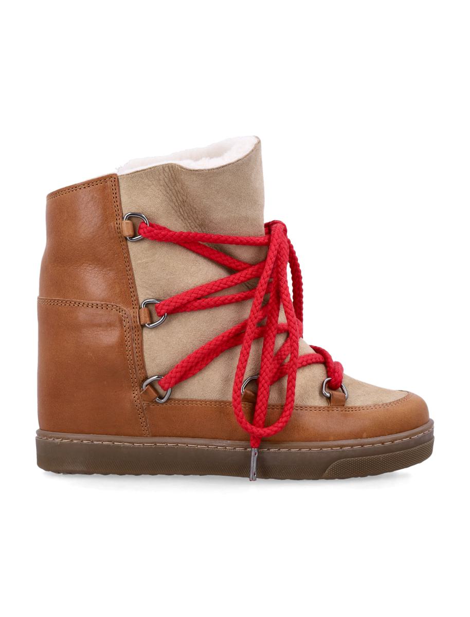 Isabel Marant – Nowles – Ankle Boots mit Lammfell-Schnürung