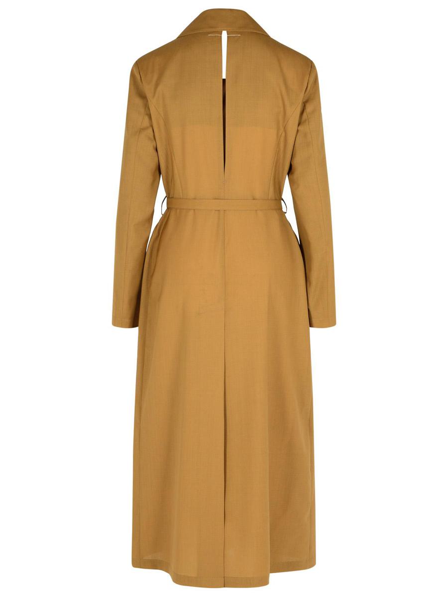 MM6 Maison Margiela – Trenchcoat aus beigefarbener Wolle