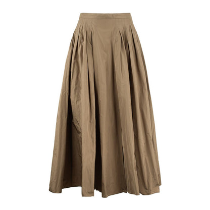 Max Mara – Faltenrock aus haselnussbraunem Taft