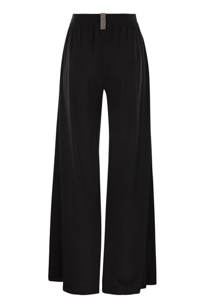 Fabiana Filippi Weite Hose aus Viskose und Wolle