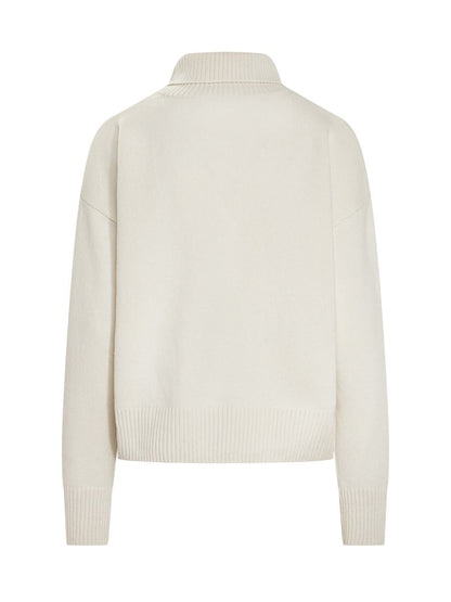 AMI Paris – Weißer Pullover mit Stehkragen von Ami Paris