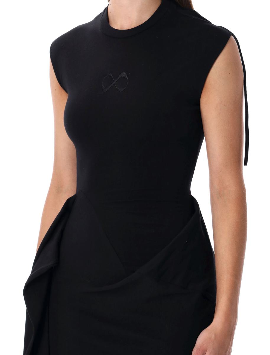Ottolinger – Ärmelloses Maxikleid aus Bio-Baumwolle in Schwarz