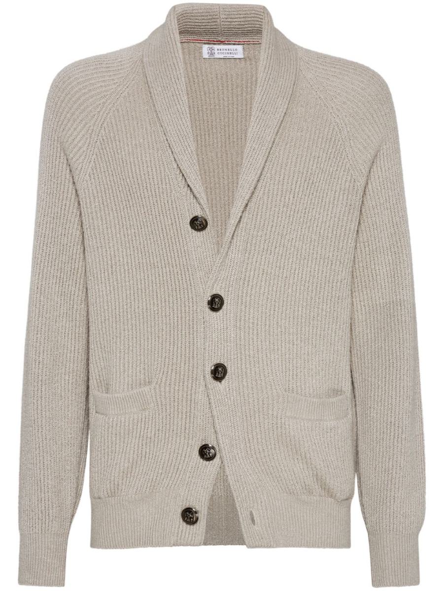 Brunello Cucinelli Baumwoll-Cardigan mit V-Ausschnitt
