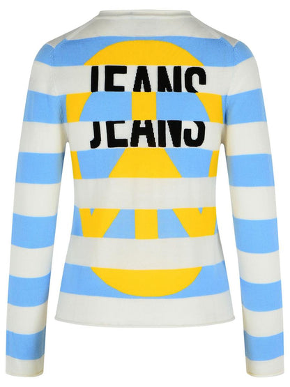 Moschino Jeans Mehrfarbiger Pullover aus Schurwolle