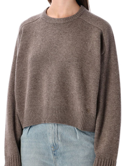 Loulou Studio Bruzzi Kurzer Pullover aus Wolle und Kaschmir