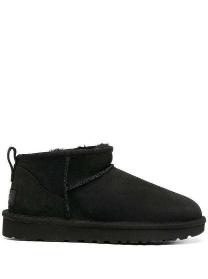 Schwarze „Ultra Mini“-Stiefel aus Wildleder für Damen