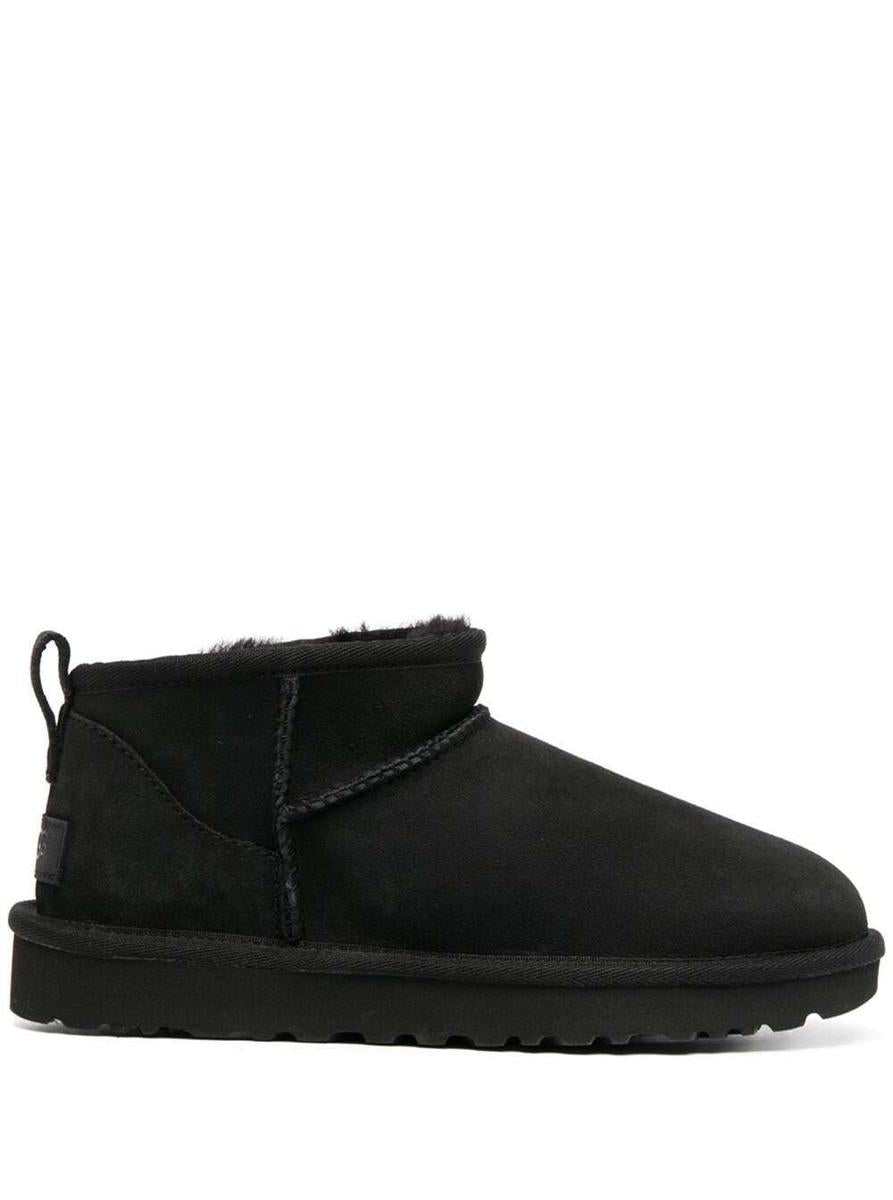 Schwarze „Ultra Mini“-Stiefel aus Wildleder für Damen