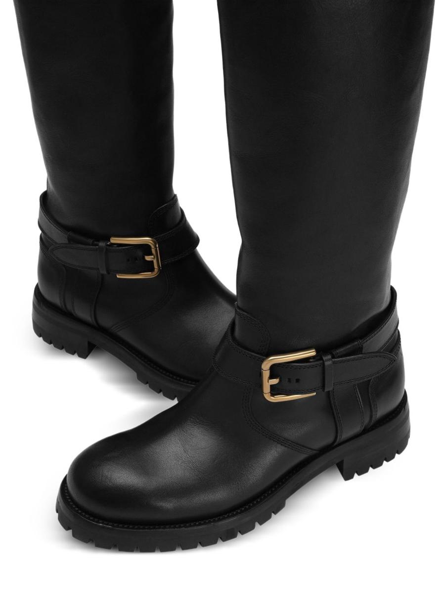 Dolce &amp; Gabbana Bikerstiefel aus Kalbsleder