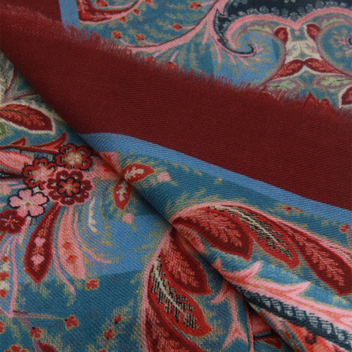 Etro Rote und blaue Wollschals