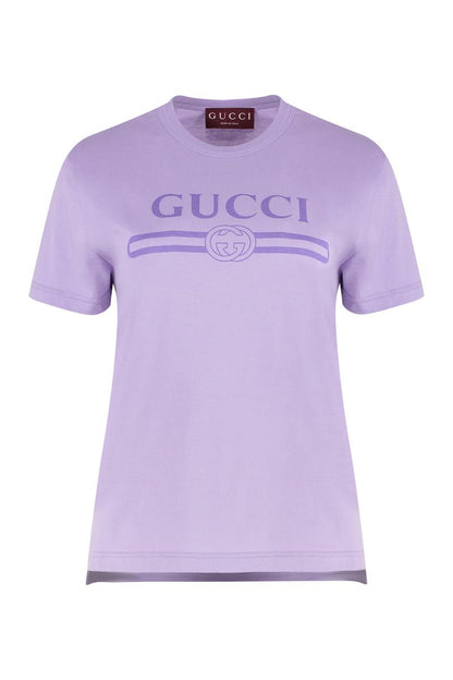 Gucci Baumwoll-T-Shirt mit Rundhalsausschnitt