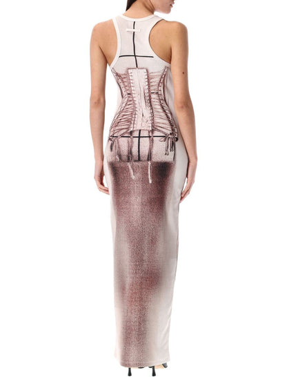 Jean Paul Gaultier Korsett Trompe L'Oeil Strickkleid