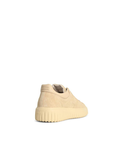 Hogan – Beige Wildleder-Sneaker mit „H-Streifen“