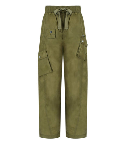 Ganni Duchesse Grüne Hose