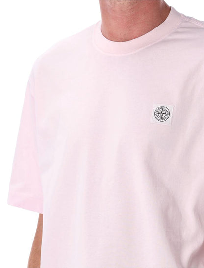 Stone Island Baumwoll-T-Shirt mit Kompass-Patch