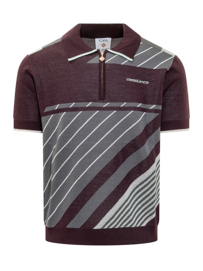 Casablanca – Kurzärmliges Poloshirt „Casablanca“ mit geometrischem Muster