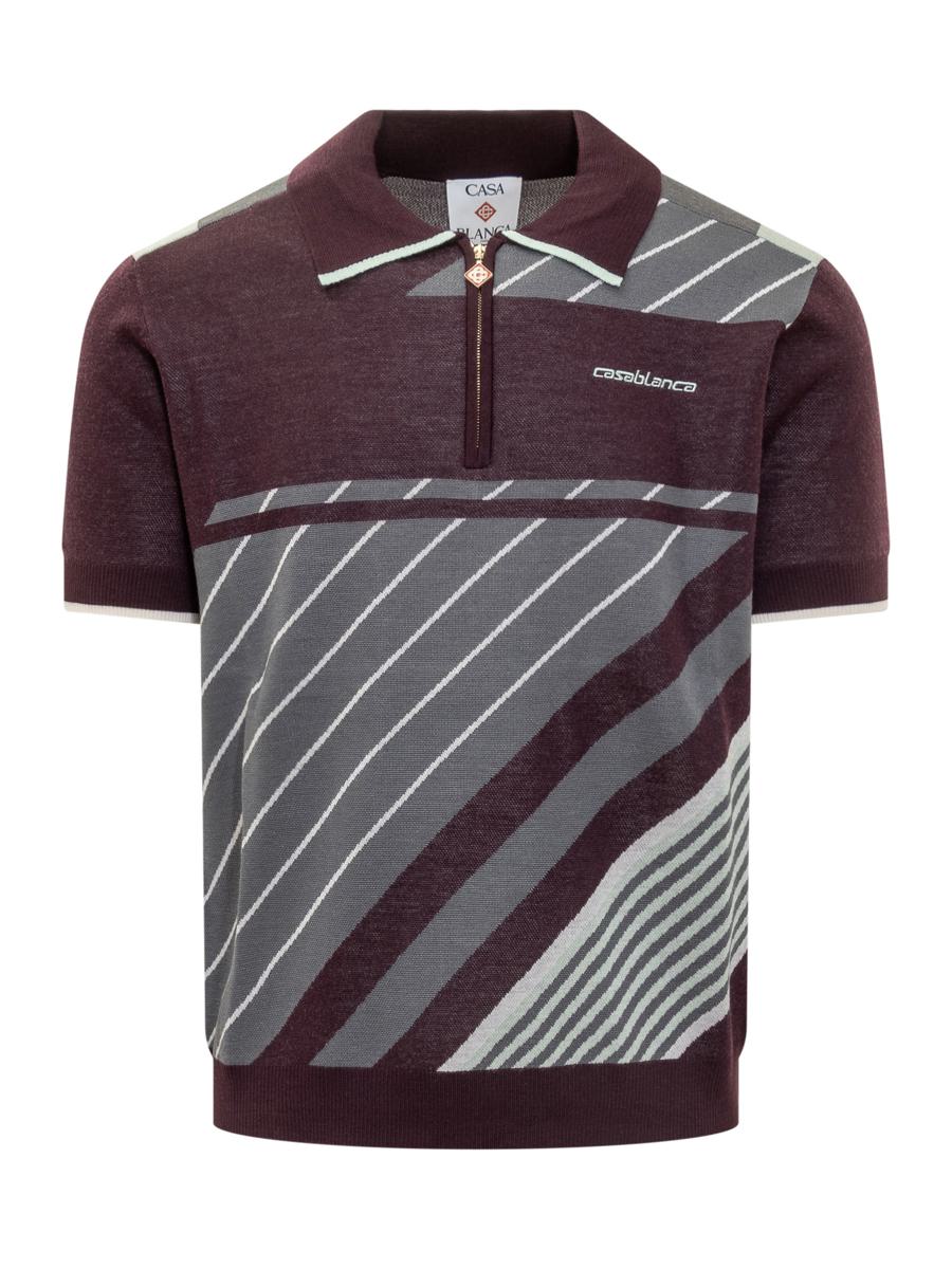 Casablanca – Kurzärmliges Poloshirt „Casablanca“ mit geometrischem Muster