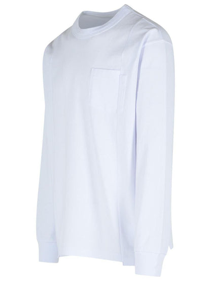 Weißes Baumwoll-T-Shirt von Sacai