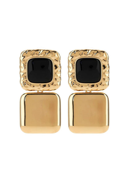 Selbstporträt Melierte Gold Schwarz Stufenohrringe Accessoires