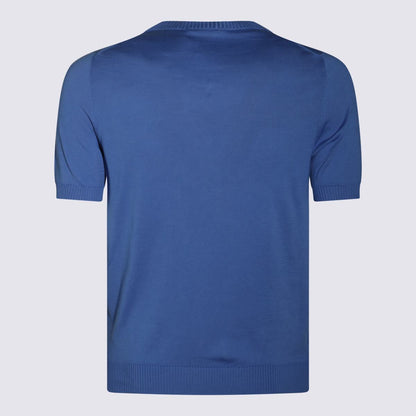Malo Blauer Baumwollpullover