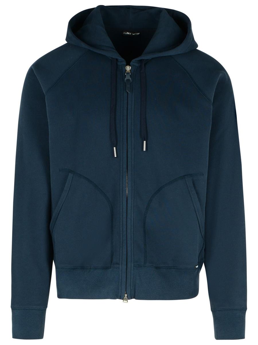 Blauer Baumwollpullover von Tom Ford