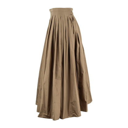 Max Mara – Faltenrock aus haselnussbraunem Taft