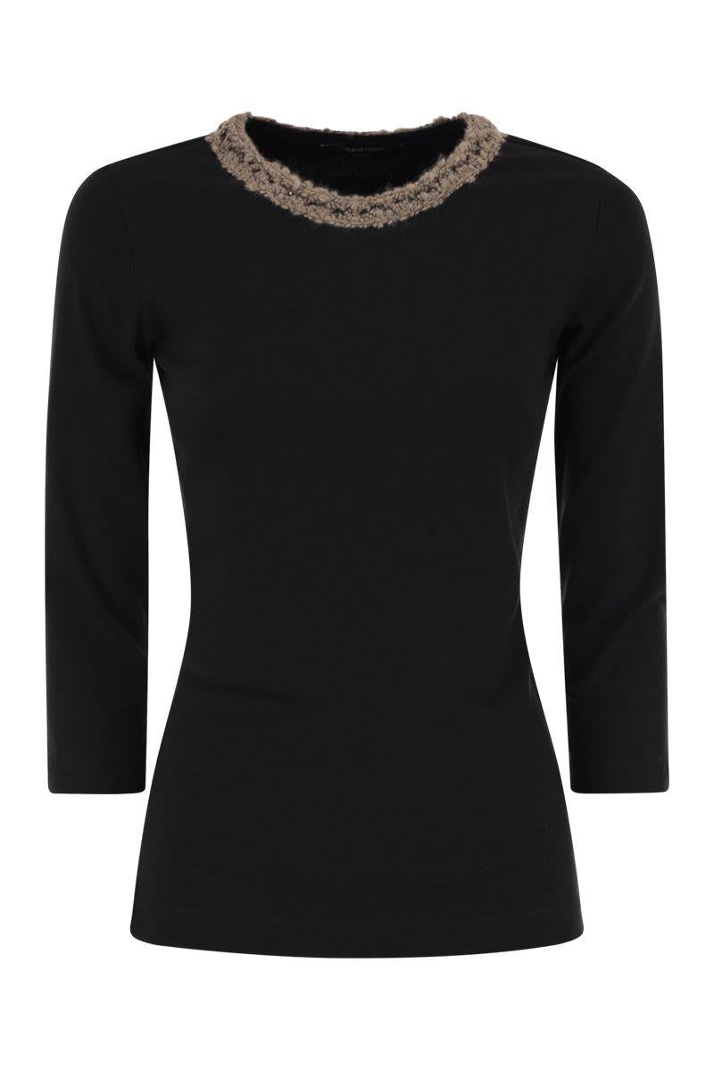 Fabiana Filippi – T-Shirt mit 3/4-Ärmeln und Ausschnittdetails