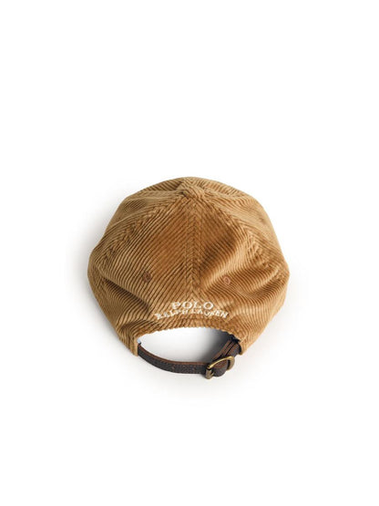 Polo Ralph Lauren Hellbraune Baumwollsamtkappe