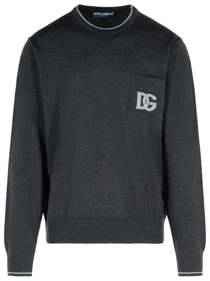Grauer Pullover aus Schurwolle von Dolce &amp; Gabbana