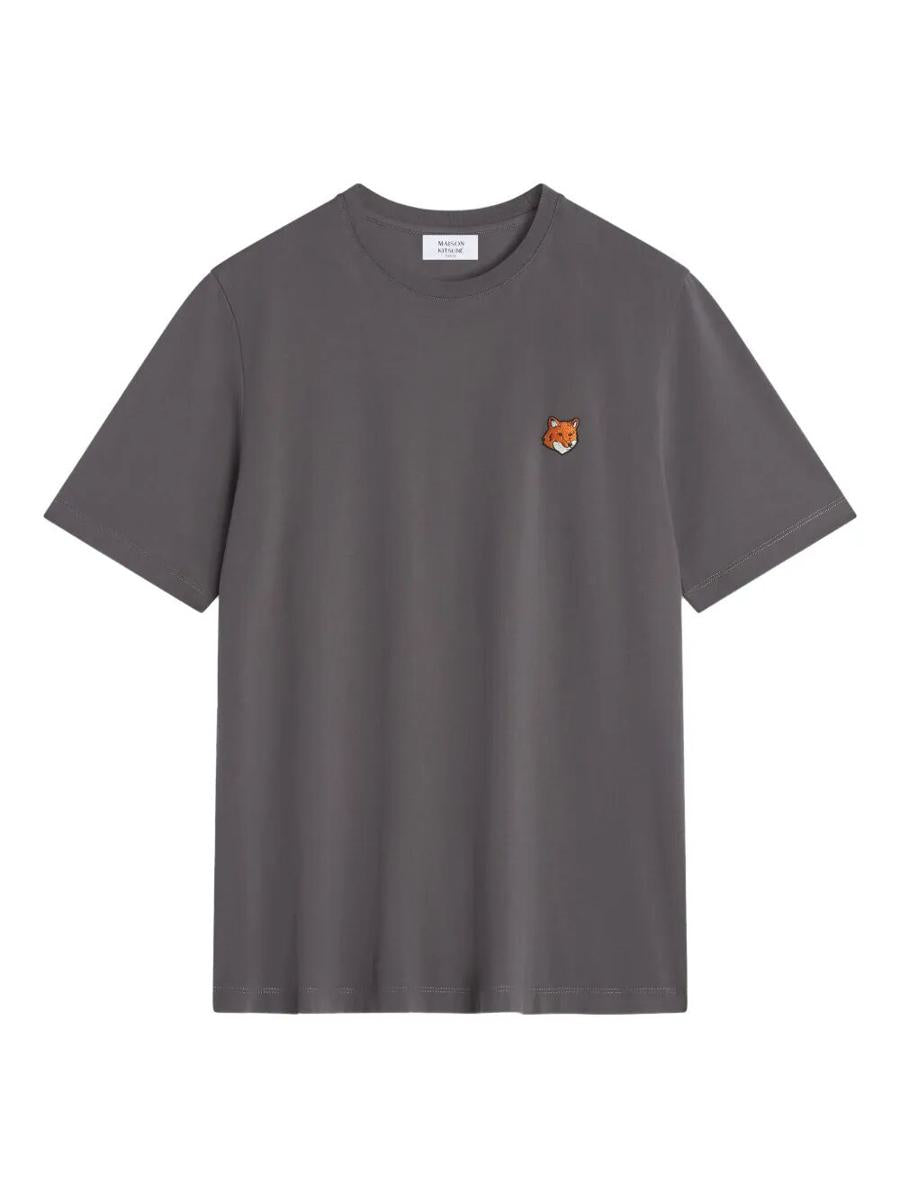 Maison Kitsuné – T-Shirt aus Baumwolle mit Fuchskopf und normaler Passform