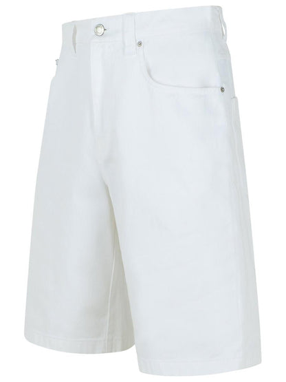 Moschino – Weiße Bermudashorts aus Baumwolle