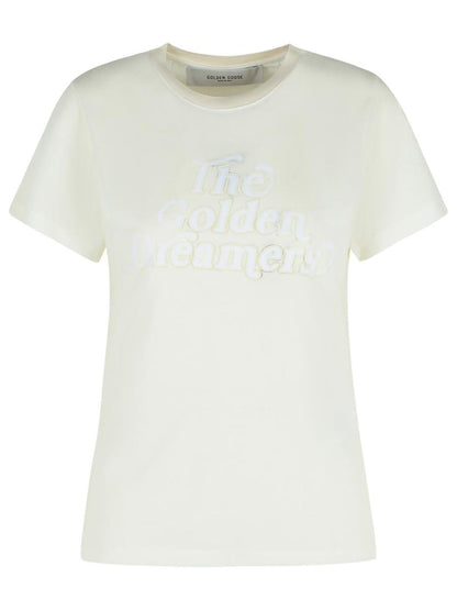 Golden Goose – Weißes T-Shirt aus Viskosemischung