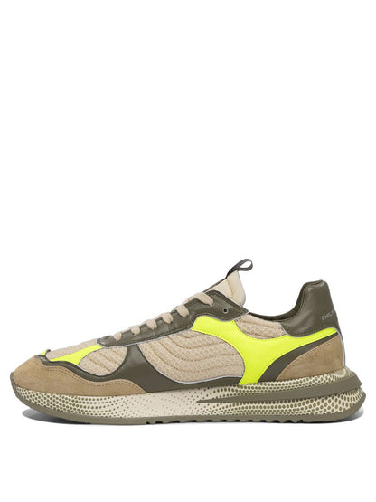 Philippe Model Olympique – Sneaker in Militärgrün und Gelb
