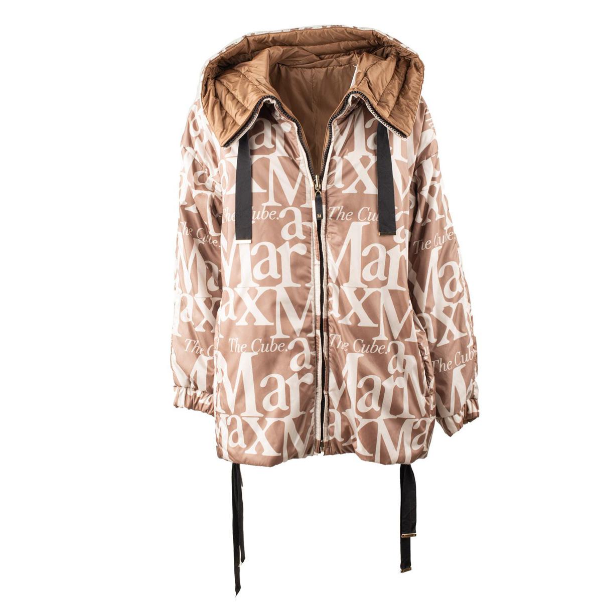 Max Mara – Wendbare Daunenjacke mit kamelfarbener Kapuze