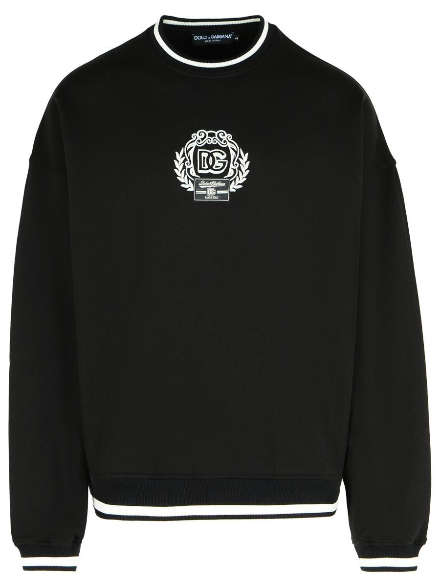 Dolce &amp; Gabbana Schwarzes Baumwoll-Sweatshirt