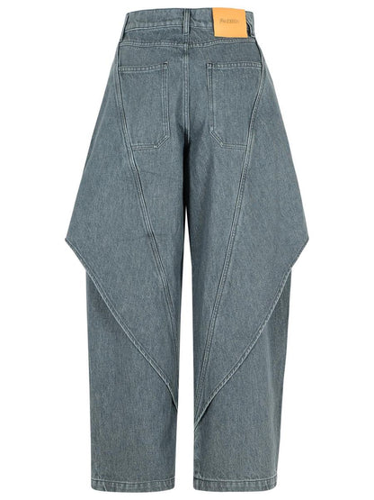 JW Anderson – Graue „Scultural“-Jeans aus Baumwolle
